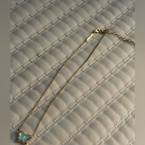 Kendra Scott Gold and Blue Butterfly Necklace